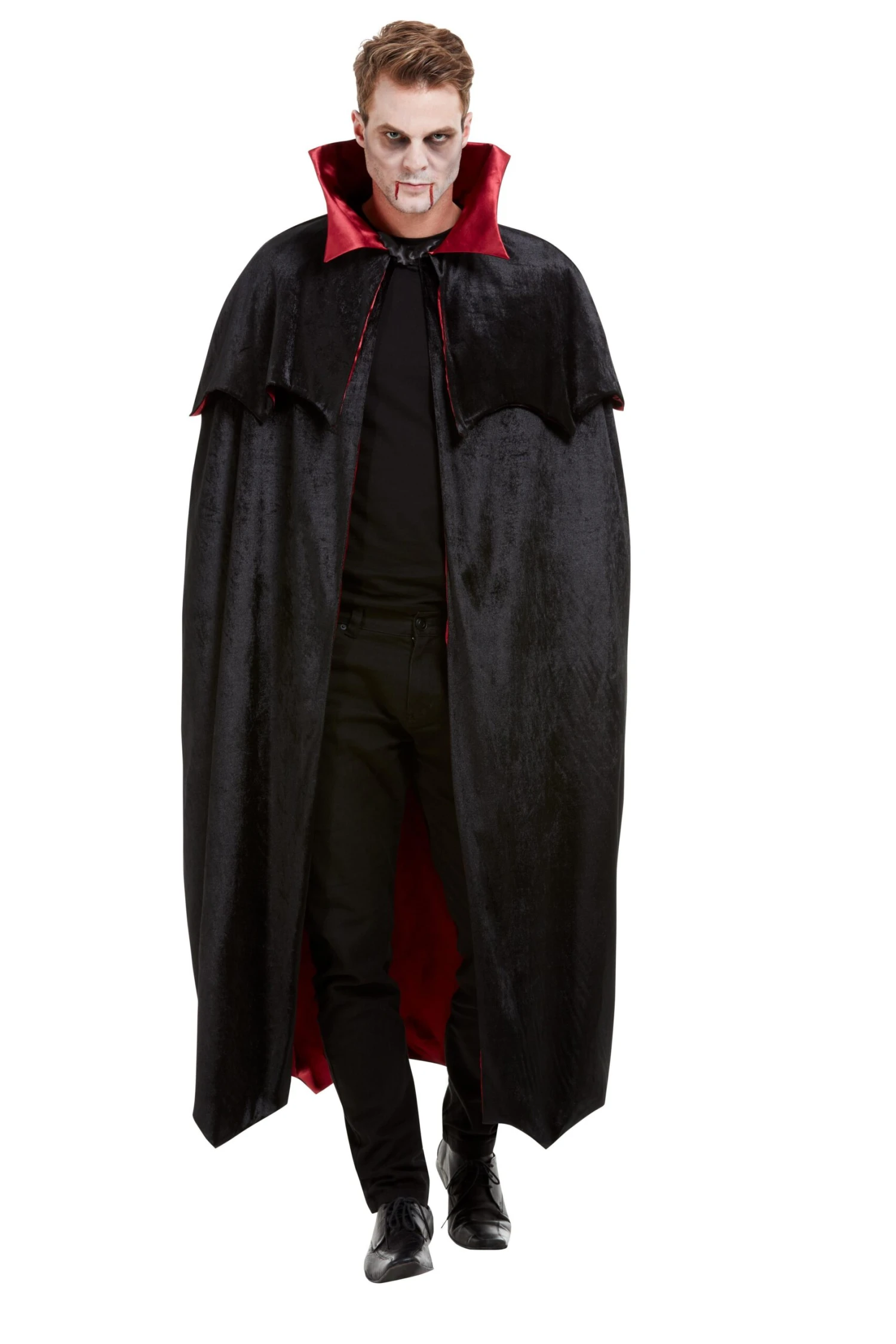 Vampir Cape Velours Deluxe Für Erwachsene 2 Vampir Cape Velours Deluxe Für Erwachsene – Bild 2