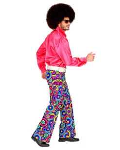 70er Jahre Hose Bubbles Blau -Halloween Kostüm Geschäft 70er jahre herrenhose bubbles blau 70ies groovy pantst bubbles blue kostuemzubehoer 38514 03