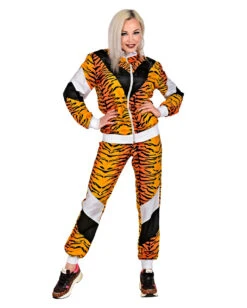 80er Jahre Golden Tiger Jogginganzug -Halloween Kostüm Geschäft 80er jahre golden tiger jogginganzug 80s golden tiger tracksuit 80er jahre kostuem 54518 03