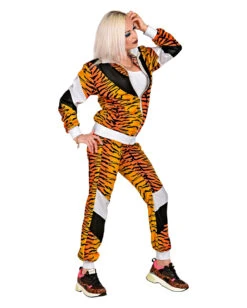 80er Jahre Golden Tiger Jogginganzug -Halloween Kostüm Geschäft 80er jahre golden tiger jogginganzug 80s golden tiger tracksuit 80er jahre kostuem 54518 04