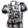 Karo Rüschen Bluse Gr.M