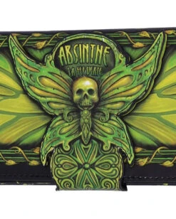 Absinthe - La Fee Verte Grüne Fee Geldbörse -Halloween Kostüm Geschäft absinthe la fee verte gruene fee geldboerse absinthe la fee verte green fairy embossed purse gothic geldbeutel 53937 6