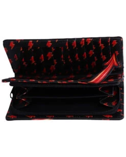 AC/DC Geldbeutel Mit Teufelsschwanz Als Verschluss -Halloween Kostüm Geschäft acdc geldbeutel mit teufelsschwanz als verschluss acdc purse with devils tail acdc fanartikel 50842 05