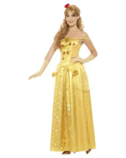 Goldene Prinzessin Kostüm -Halloween Kostüm Geschäft belle kostuem fuer damen goldene prinzessin kostuemkleid golden princess costume 27493 3