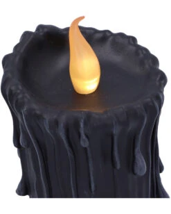 Black Magic LED Kerze 19cm 10 Black Magic LED Kerze 19cm -Halloween Kostüm Geschäft black magic led kerze black magic led candle halloween deko gothic deko 54011 05
