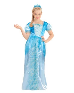 Blaues Schneeprinzessin Kinderkostüm -Halloween Kostüm Geschäft blaue schneeprinzessin kinderkostuem maerchenkostuem snow princess child costume 52310 02