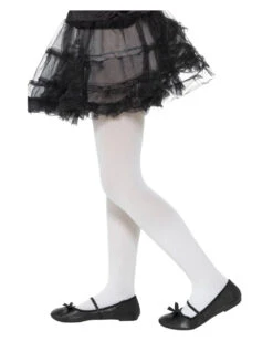 Blickdichte Kinder Strumpfhose Weiß