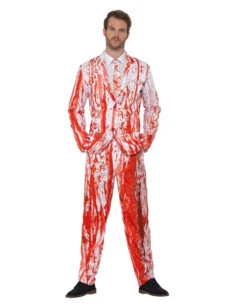 Blutiger Anzug Mit Krawatte -Halloween Kostüm Geschäft blutiger anzug mit krawatte kostuemanzug mit blutspritzer fuer halloween blood drip suit 35779 2