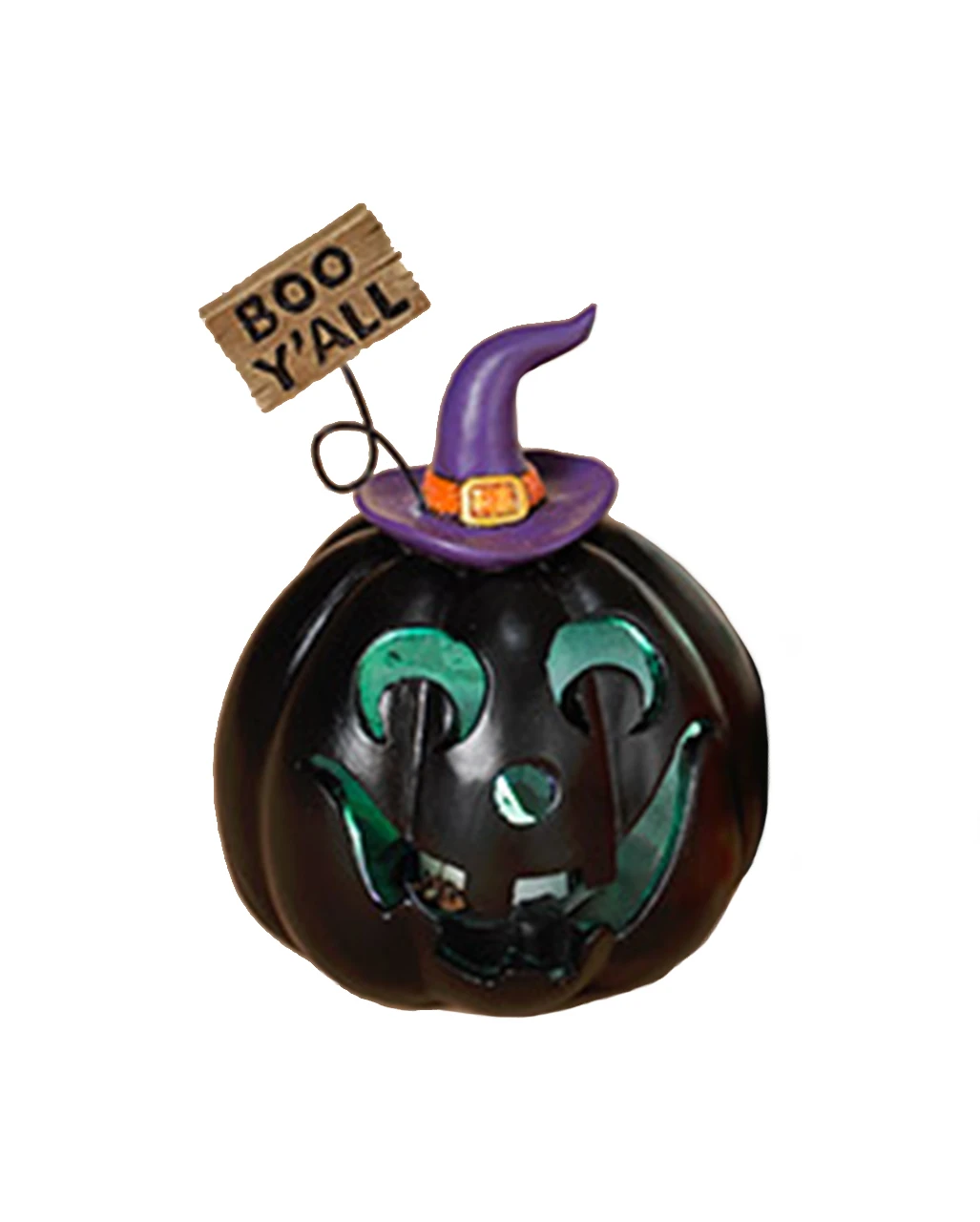 Boo Y'all Halloween Jack O'Lantern Mit LED 14cm 1 Boo Y'all Halloween Jack O'Lantern Mit LED 14cm
