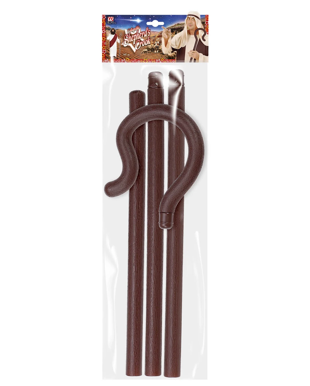 Brauner Hirtenstab 4-tlg - 148 Cm 4 Brauner Hirtenstab 4-tlg - 148 Cm – Bild 4