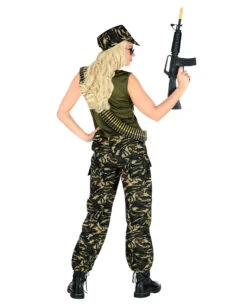Camouflage Soldatin Kostüm 3-tlg -Halloween Kostüm Geschäft camouflage soldatin kostuem camouflage soldier costume berufsuniform armee kostuem 54318 04