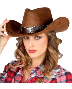 Cowboyhut Braun In Wildlederoptik -Halloween Kostüm Geschäft cowboyhut braun in wildlederoptik brown dallas cowboy hat faschings und mottoparty kostuem huete und zubehoer 51873 2