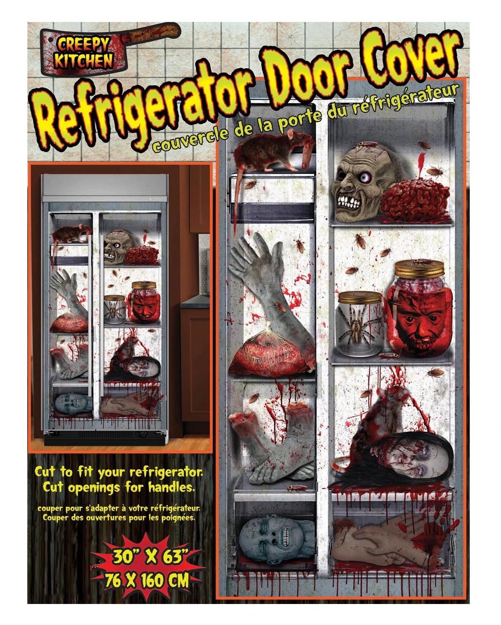 Creepy Halloween Kühlschrank Folie 1 Creepy Halloween Kühlschrank Folie