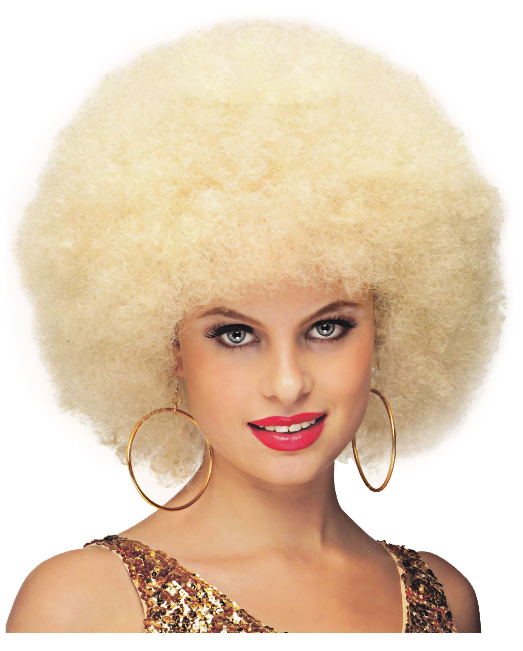 Deluxe Jumbo Afro Perücke Blond 1 Deluxe Jumbo Afro Perücke Blond