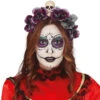Dia De Los Muertos Totenkopf Haarreif Mit Blumen