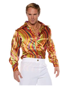 Disco Kostüm Hemd Multicolor