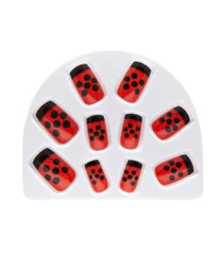 Fingernägel Set - Marienkäfer 5 Fingernägel Set - Marienkäfer -Halloween Kostüm Geschäft fingernagelset marienkaefer kuenstliche fingernaegel ladybug nails bild3 27044