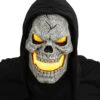 Flammen Skull LED Maske Gelb