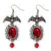 Fledermaus Kostüm Ohrringe Mit Roten Schmuckstein