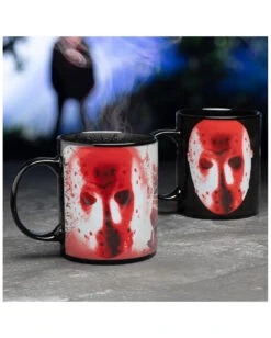 Friday The 13th Jason Tasse Mit Thermo Effekt -Halloween Kostüm Geschäft friday the 13th jason tasse mit thermo effekt halloween und horrorfilm merchandise und geschenkartikel jason heat changing mug 52739
