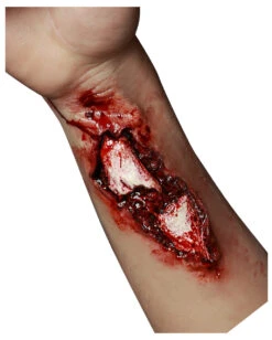 Gebrochener Arm FX Latexwunde -Halloween Kostüm Geschäft gebrochener arm latex fx wunde broken bone latex special fx appliance halloween und horror make up 51841 2