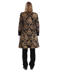 Gothic Aristokrat Herren Mantel Gold Schwarz 7 Gothic Aristokrat Herren Mantel Gold Schwarz -Halloween Kostüm Geschäft gothic aristokrat herrenmantel gold schwarz brokatmuster gothic aristocrat mens coat gothic mantel 39099 4