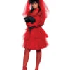 Gothic Braut Damen Kostüm Rot