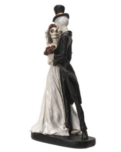 Gothic Skelett Hochzeitspaar 32cm 7 Gothic Skelett Hochzeitspaar 32cm -Halloween Kostüm Geschäft gothic skelett hochzeitspaar gothic skeleton wedding couple figurine gothic deko 54749 03