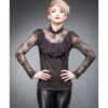 Gothic Langarmshirt Mir Rüschen & Spitze
