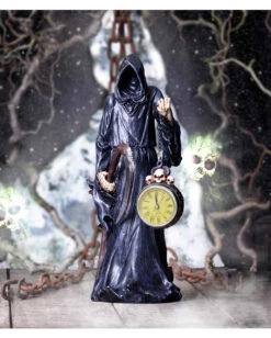 Grim Reaper Mit Uhr Figur 39,5cm -Halloween Kostüm Geschäft grim reaper mit uhr figur grim reaper with clock figurine sensenmann deko figur 52546 07