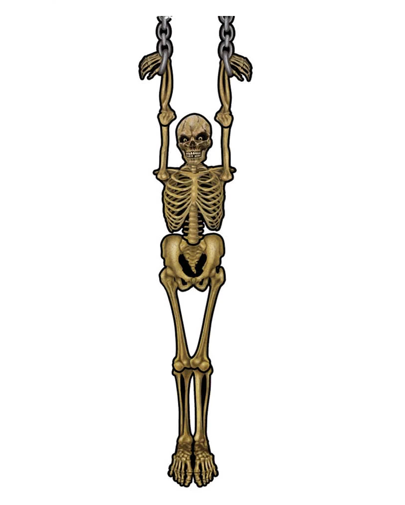Hängende Skelett Wanddeko
