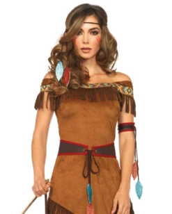 Häuptlingstochter Damenkostüm -Halloween Kostüm Geschäft haeuptlingstochter damenkostuem indianerin faschings kostuem native princess costume 31358 2