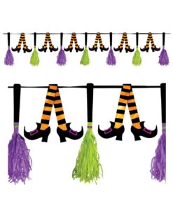 Halloween Girlande Mit Hexen Motiv 300 Cm