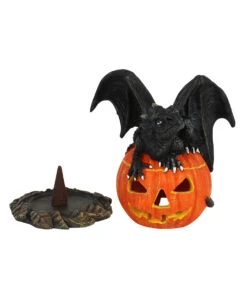 Halloween Kürbis Mit Drachen Räucherkegelhalter -Halloween Kostüm Geschäft halloween kuerbis mit drachen raeucherkegelhalter halloween kuerbis teelichthalter trick or treat dragon cone burner 51679 03