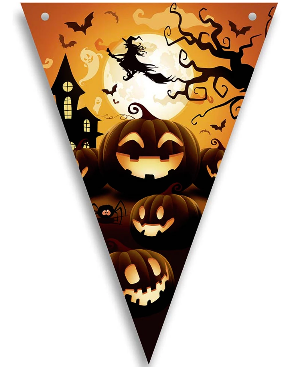 Happy Halloween Kürbis Wimpel Girlande 3m 2 Happy Halloween Kürbis Wimpel Girlande 3m – Bild 2
