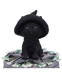 Hexenkatze Auf Pentagramm Box 15cm -Halloween Kostüm Geschäft hexenkatze auf pentagramm box 15cm witchs cat familiar box figurine gothic deko und wohnaccessoires 52299 5
