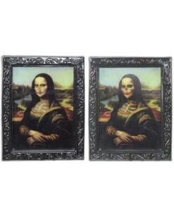 Hologramm Wandbild Skelett Mona Lisa 22x30 Cm