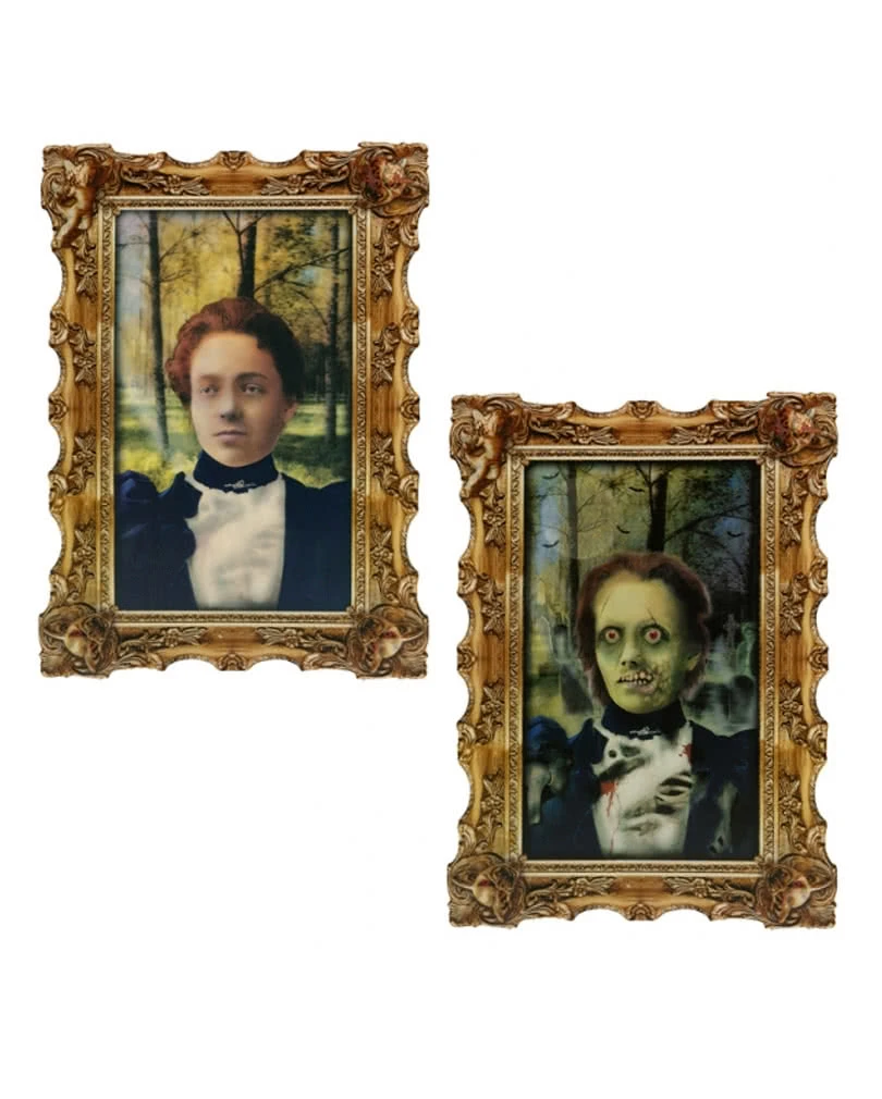 Hologramm Portrait Zombie-Magd 1 Hologramm Portrait Zombie-Magd