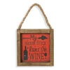 Halloween Wandbild "My Broom Stick Runs On Wine" 15cm