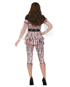 Horror Clown Damenkostüm Mit Hose -Halloween Kostüm Geschäft horror clown damenkostuem mit hose horror clown costume with trousers halloween kostuem 53478 02