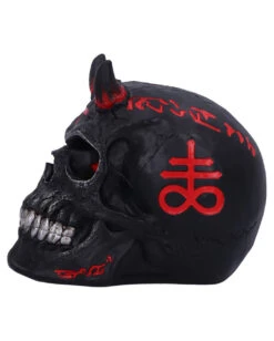 Infernal Teufels Totenkopf 20cm -Halloween Kostüm Geschäft infernal teufels totenkopf infernal teufels totenschaedel infernal devil skull gothic deko 54566 03