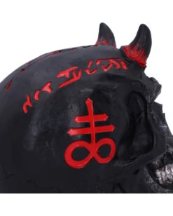 Infernal Teufels Totenkopf 20cm -Halloween Kostüm Geschäft infernal teufels totenkopf infernal teufels totenschaedel infernal devil skull gothic deko 54566 05