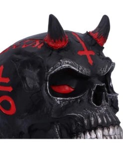 Infernal Teufels Totenkopf 20cm -Halloween Kostüm Geschäft infernal teufels totenkopf infernal teufels totenschaedel infernal devil skull gothic deko 54566 06