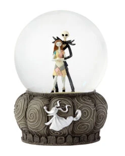 Jack Skellington & Sally Schneekugel Mit Glitter -Halloween Kostüm Geschäft jack skellington und sally wasserball mit glitzer nightmare before christmas dekoration nightmare before christmas fanartikel jack skellington fanartikel 53567 1