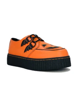 Jack O'lantern Trick Or Treat Creepers Schuhe Orange -Halloween Kostüm Geschäft jackolantern trick or treat orange schuhe halloween schuhe gothic schuhe halloween accessoire gothic accessoire gothic styled 52812 2