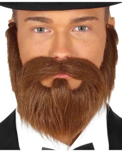 Kastanienbrauner Vollbart Mit Schnurrbart