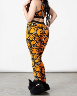 KILLSTAR Carver Cuffed Leggings -Halloween Kostüm Geschäft killstar carver cuffed leggings killstar loungewear gothic loungewear gothic accessoires und geschenkartikel 53732 1