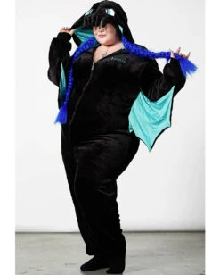 KILLSTAR Cthulhu Onesie Mit Kapuze -Halloween Kostüm Geschäft killstar cthulhu onesie mit kapuze killstar krake jumpsuit gothic cthulhu overall gothic mode homeware 52486 6