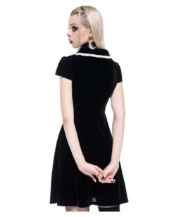 KILLSTAR Every Mourning Kragenkleid -Halloween Kostüm Geschäft killstar every mourning kragenkleid killstar every mourning collar dress gothic mode gothic fashion 51395 03