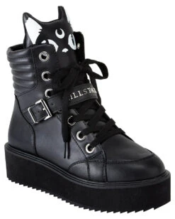 KILLSTAR Keiko Kitty High Top Sneaker -Halloween Kostüm Geschäft killstar keiko kitty high top sneaker gothic fashion und accessoires online kaufen 51605 2